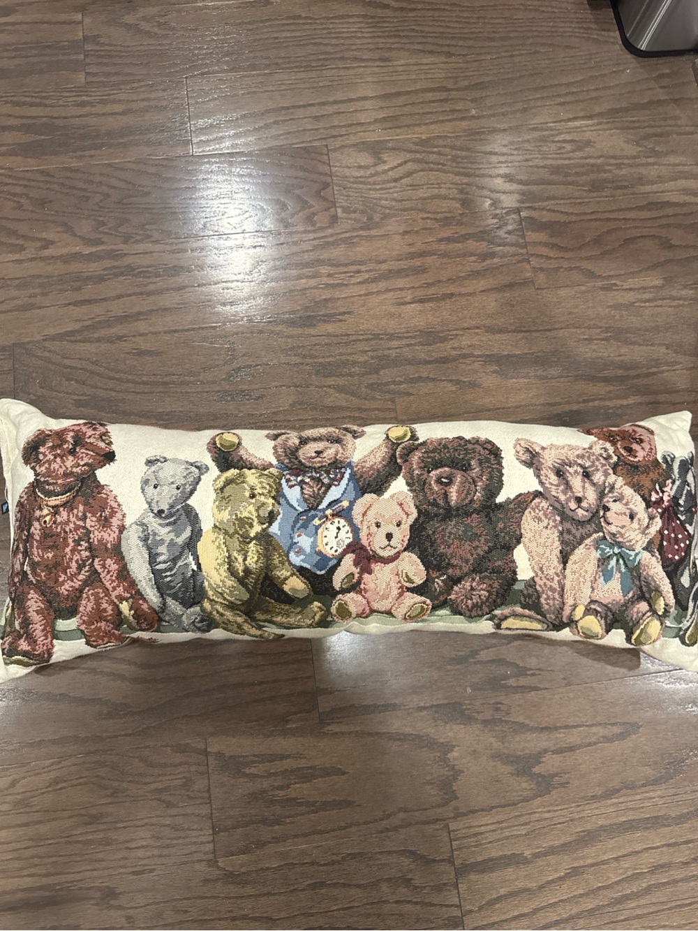 Dakota Home Teddy Bear Tapestry Lumbar Pillow - Pillow 31” Vintage Style